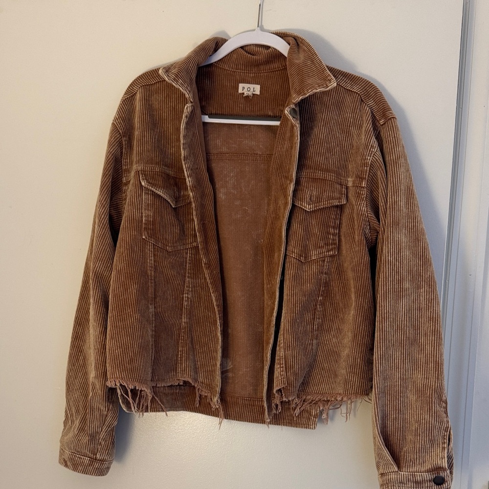 POL Brown Corduroy Jean Jacket